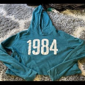 1984 cropped hoodie